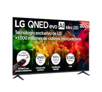 LG 75QNED80B6A - Smart TV QNED EVO AI 75" 4K Sin Reflejos 94%, 2026 | QNED EVO MiniLED, Smart TV, WebOS 26, Procesador α7 AI Gen9, Super Upscaling, HDR10 y Dolby Digital Plus, Negro