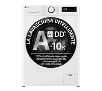 LG AI DD D4R3009NSWB Lavadora 9/6 kg Serie R3, lavadora y secadora, 1400 rpm, lavado a vapor, Eco Hybrid, Allergy Care, Direct Drive, motor Inverter, blanco