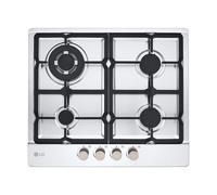 LG CBGZ2414S Cocina De Acero Inoxidable 60CM 4 Fuegos Rejillas De Hierro Fundido