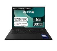 LG gram 14ZD90T-G.AX78B Ordenador Portátil 14 Pulgadas Intel Core Ultra7 255H, 16 GB RAM, 1TB SSD, Panel IPS Antirreflejo, WUXGA, 1.120 g, 30 Horas, FreeOS, Negro, Teclado QWERTY Español