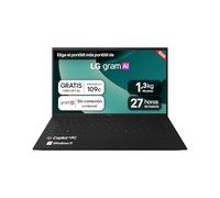 LG gram 15Z80T-G.AU75B Portátil 15", Windows 11, AMD Ryzen AI 7, 16 GB RAM, 512GB SSD, AMD Radeon Graphics 860M, Pantalla IPS (1920x1080), Ligero, 1.290 g, 27 Horas, AI, Negro