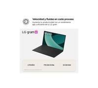 LG - Gram 15Z80T-G.AU88B ordenador portatil AMD Ryzen AI 7 350 Portátil 39,6 cm (15.6") Full HD 32 GB LPDDR5x-SDRAM 1 TB SSD Wi-