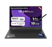 LG gram 16T90TP-K.AD88B Ordenador Portátil Convertible 16 Pulgadas Intel Core Ultra7 255H, 32 GB RAM, 1TB SSD, Panel OLED multitáctil, WQXGA+, 1.399 g, 19 Horas, Windows 11 Home, Teclado QWERTY