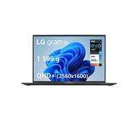 LG Gram 16Z90R-G.AD75F - Portátil 16" 1199g, pantalla IPS QHD+ Formato 16:10, Intel® Evo™ i7-1360P, RAM de 32GB, SSD NVMe, Intel Iris XE Graphics, Thunderbolt™ 4, Windows 11, teclado AZERTY, Negro