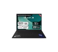 LG Gram 16Z90T Intel Core Ultra 7 255H Portátil 40,6 cm (16") WQXGA 32 GB LPDDR5x-SDRAM 2 TB SSD Wi-Fi 7 (802.11be) Windows 11 Pro Español Negro