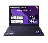 LG gram 16Z90TP-K.AD88B Ordenador Portátil 16 Pulgadas, Intel Core Ultra7 255H, 32 GB RAM, 1TB SSD, Pantalla OLED Antirreflejo, WQXGA, 1.199 g, 19.5 Horas, W11 Home, Negro, Teclado QWERTY Español