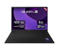 LG gram 16ZD90T-G.AX78B Ordenador Portátil 16 Pulgadas Intel Core Ultra7 255H, 16 GB RAM, 1TB SSD, Panel IPS Antirreflejo, WQXGA, 1.119 g, 22.5 Horas, FreeOS, Negro, Teclado QWERTY Español