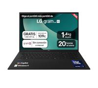 Portátil 17" LG gram - 17Z90T, Windows 11, Intel® Core™ Arrow Lake, 32 GB RAM, 1 TB SSD, Panel IPS WQXGA (2560x1600), Ligero 1,4 kg, 20 h, Negro - 17Z90T-G.AD88B