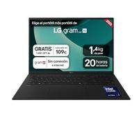 LG gram 17ZD90T-G.AX78B Ordenador Portátil 17 Pulgadas Intel Core Ultra7 255H, 16 GB RAM, 1TB SSD, Pantalla IPS Antirreflejo, 1.350 g, 20 Horas, FreeOS, Negro, Teclado QWERTY Español