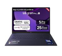 Portátil 16" LG gram - 16Z90TS, Windows 11, Intel® Core™ Lunar Lake, 32 GB RAM, 1 TB SSD, Panel IPS WQXGA (2560x1600), Ligero 1,2 kg, 25,5 h, Gris - 16Z90TS-G.AU99B