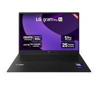 Portátil 17" LG gram pro 17Z90TR, Windows 11, Intel® Core™ Ultra7 , 32 GB RAM , 1TB SSD, NVIDIA RTX5050 con GDDR7 8GB , Pantalla IPS (2560*1600),ligero, 1.479 g, 25 hs, AI, Negro - 17Z90TR-E.AD88B