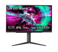 LG Monitor de Juegos Ultragear 4K UHD (3840 x 2160) de 27 Pulgadas, 144 Hz, 1 ms, VESA DisplayHDR 400, G-Sync y AMD FreeSync Premium, HDMI 2.1, DisplayPort, 4 Polos HP out DTS HP:X, Soporte de