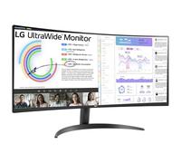 LG Monitor ultra ancho curvado 21:9 de 34 pulgadas, WQHD (3440 x 1440 píxeles), sRGB 99% (tipo), HDR 10, controlador dual, PBP, seguro para parpadeo, ahorro de energía inteligente, HDMI, DP, salida de