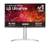 LG 27UP850K-W - Monitor Ultrafine 4K UHD 27" (3840x2160), Panel IPS, 60 Hz, HDR10, 5ms (GtG), DCI-P3 95%, USB-C, Super Resolution+, Black Stabilizer, Dual Controller, Soporte Ergonómico, Negro