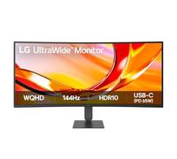 LG Monitor UltraWide 34U640B-B: Curvo UWQHD 1440p VA 34 Pulgadas, 144Hz, 5ms GtG, HDR10, FreeSync Premium, Pantalla HAS, Modo Lector y Seguro de Parpadeo, Ahorro de energía Inteligente, USB-C, DP 1.4