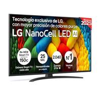 LG NanoCell 50NANO81A6A Smart TV 50" 4K UHD HDR webOS WiFi Bluetooth HDMI