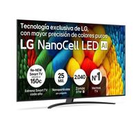 LG NanoCell 86NANO81A6A 86" 4K Ultra HD Smart TV Procesador α7 Gen8 Gaming Cloud
