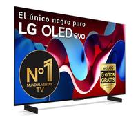 LG OLED42C44LA.AEU, 42", OLED 4K, Serie C4, 3840x2160, Smart TV, WebOS24, Procesador a9, Dolby Vision, Dolby Atmos, TV Gaming, 144 Hz, AMD FreeSync, Negro