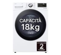 LG RH18U8AVCW - Secadora Smart de 18 kg, serie U8, clase bomba de calor Dual Inverter, motor Direct Drive, inteligencia artificial AI Dry, condensador autolimpiante, Wi-Fi, blanca