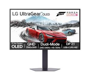 LG Ultragear OLED GX7 Monitor de Juego 27GX790B - QHD 1440p, 4ª generación WOLED, 27", Modo Dual 540Hz - 720Hz, 0,02 ms, 335-1500 nits, FreeSync Premium Pro, HDR500, DP2.1, HDMI 2.1, USB C, Negro