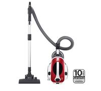 LG VK8506NHAG - Aspirador sin Bolsa 650W, Sistema Kompressor, Turbo Ciclónico, Aspiradora Tubo Telescópico, Depósito 1,2Lx3, Regulador Potencia, Cepillo corner + 2 en 1 alfombra-suelos, Rojo