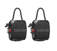 LG XBOOM Go XG2 Mini altavoz Bluetooth portátil, paquete doble, resistente al agua, portátil al aire libre, hasta 10 horas de duración de la batería, 5 W, con transmisión inalámbrica de música