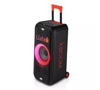 LG xboom La Bestia DXL7T - Altavoz gran potencia, 250W, karaoke, luces y pantalla LED, efectos de DJ, Bluetooth, hasta 20h batería, Asa Telescópica y Ruedas, Resistencia IPX4 ,Negro - DXL7T.DESB