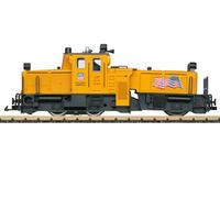 LGB - 21672 Locomotora de Limpieza de rieles - Limpieza Durante la conducción - Potente - Diseño Estados Unidos - Locomotora de ferrocarril de jardín - a Partir de 15 años - Pista G