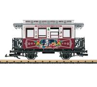 LGB - 36026 Carro de Navidad 2026 - Carro de mercancías con diseño Festivo - Carrito de coleccionista Jardín - Navidad - Pista G 1:22,5 - a Partir de 15 años