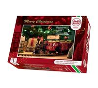 LGB - 70308 Gartenbahn Starter Set de Tren de Navidad con Locomotora y Dos vagones, ferrocarril al Aire Libre, Carril G