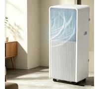 LGBBTI Aire Acondicionado Portátil 4 en 1 con Inverter, Frío y Calor, Deshumidificador, Panel Inteligente, Filtro Antipolvo y Ruedas 360° para Hogar Compatible con UK, Q1