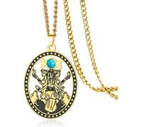 LGBBTI Collar Triple Luna para Mujer Hekate Colgante Acero Inoxidable joyería pagana Bruja Regalo, Oro