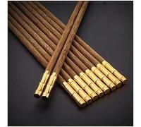 LGBBTI Palillos Chinos Reutilizables 10 Pares Set, sin Pintura, sin Cera, Sándalo Rojo y Madera de ala de Pollo, Palillos para Comer y Regalo, Resistentes y Duraderos, B
