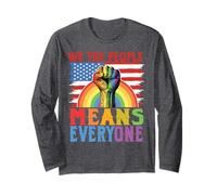 LGBT Bandera de EE.UU. We the People Mes del Orgullo Gay Manga Larga