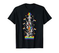 LGBT Boston Terrier Arco Iris Lesbianas Orgullo Gay Mujeres Hombres Camiseta