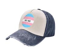 LGBT Ella Sus Pronombres Orgullo Trans Gorra Deportiva Ajustable Gorra El Sol Sun Protection Sombrero para Hombre Tenis Mujer