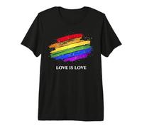 LGBT Orgullo Gay y Lésbico Bandera Arco Iris Camiseta Premium
