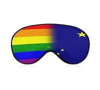 LGBT Pride Alaska State Flag Sleep Eye Mask Soft Sleep Cover Blindfold Sleeping Mask Cover para dormir viajes