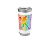 LGBT Pride Month Tennis Gay Rainbown Flag Tennis Player Vaso térmico de acero inoxidable de doble pared