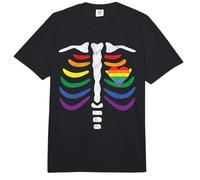 LGBT Pride Rib Cage Rainbow Skeleton Xray LGBTQ Comfort Colors Adult Heavyweight T-Shirt