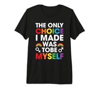 LGBT Pride The Only Choice I Made Was To Be Myself Rainbow Camiseta Premium