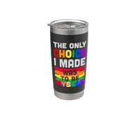LGBT Pride The Only Choice I Made Was To Be Myself Rainbow Vaso térmico de acero inoxidable de doble pared