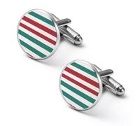 LGBT Rainbow bandera italiana gemelos de moda para hombres camisas clásicas Gemelos conjunto para negocios de boda, 1.7cm, Metal, No es una piedra preciosa