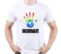 LGBT Rights All Human Are Equal Camiseta para Hombre Blanco XXL