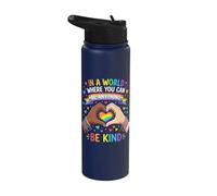 LGBT, Sé amable, conciencia sobre el orgullo y la igualdad, Rainbow Stainless Steel Insulated Water Bottle