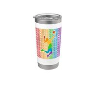 LGBT Volleyball Pride Month Volleyball Player Gay Rainbown Vaso térmico de acero inoxidable de doble pared