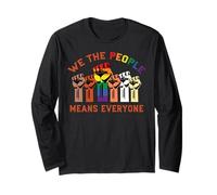 LGBT We the People Mes del Orgullo Gay Bandera Arco Iris Manga Larga