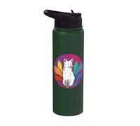 LGBT Zorro de seis colas Orgullo gay Arco iris Amor Gráfico Stainless Steel Insulated Water Bottle
