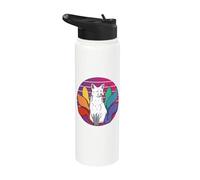 LGBT Zorro de seis colas Orgullo gay Arco iris Amor Gráfico Stainless Steel Insulated Water Bottle