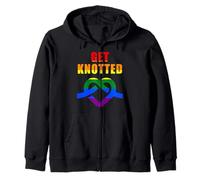 LGBTQ Anudarse con Diseño de Corazón. Apoyar el matrimonio gay Sudadera con Capucha
